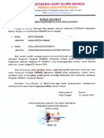 Surat Mandat Digitalisasi Perbasi Kab. Bekasi