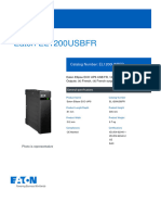 Eaton EL1200USBFR: Product Specifications