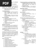 Language Acquisition Theories Overview | PDF | Language Acquisition ...
