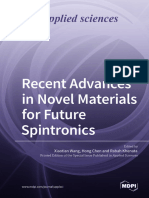 Recent Advances in Novel Materials For Future Spintronics by Xiaotian Wang, Hong Chen, Rabah Khenata