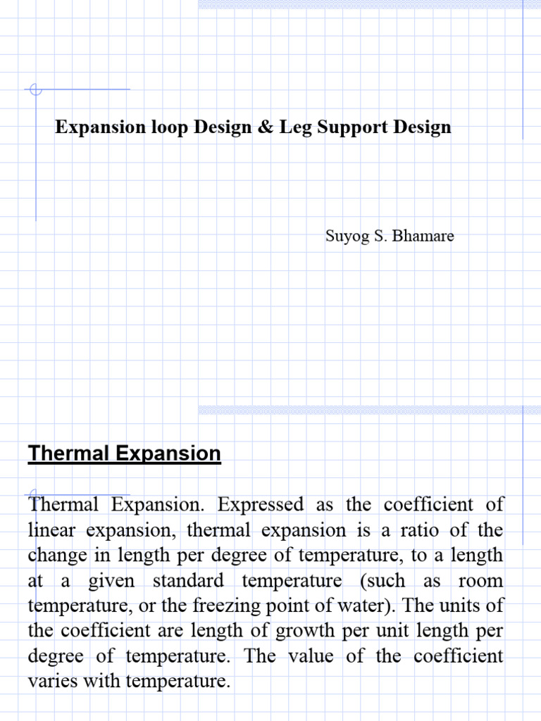 Expansion Loop Design PDF Thermal Expansion Physical Quantities