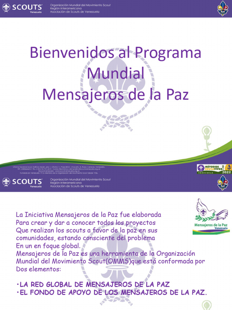 Programa Mundial Mensajeros de la Paz | PDF | Paz | Exploración