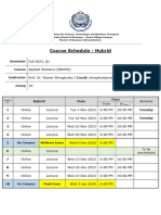 1A Course Schedule - Hybrid - Applied Statistics
