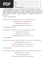 Adjunto Adverbial X Adjunto Adnominal Gabarito | PDF | Pronome ...