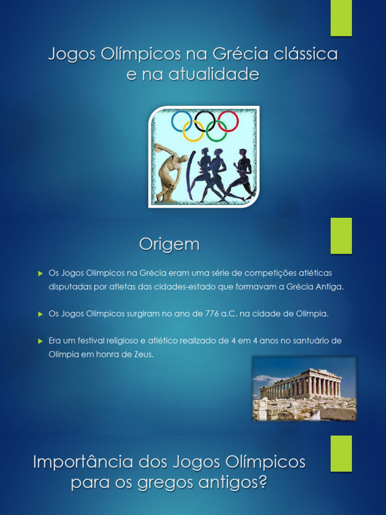 A Origem dos Jogos Olímpicos na Grécia | PDF | Jogos Olímpicos | Grécia ...