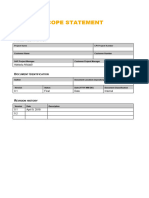 Scope Statement Template