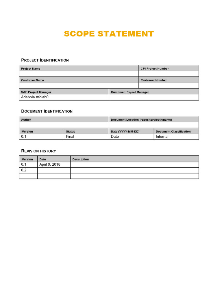CPI Project Charter Template | PDF | Project Management | Information ...