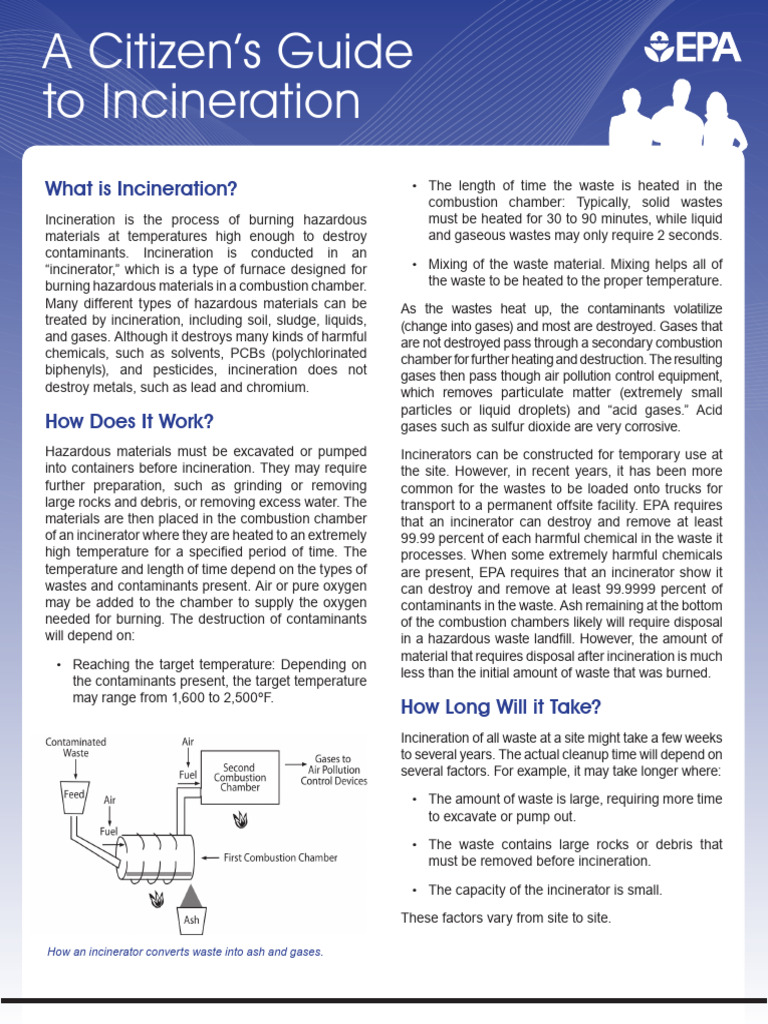 A citizens guide to incineration pdf incineration waste