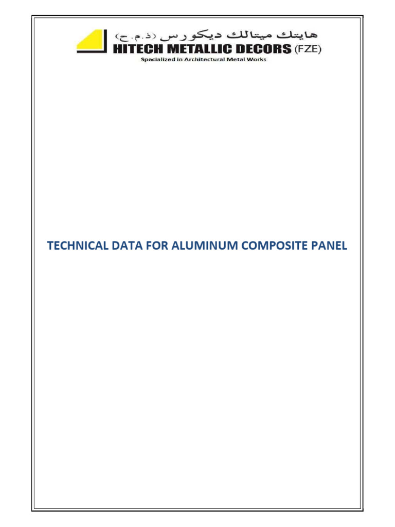 Technical Data for Aluminum Panels | PDF | Paint | Materials