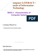 MOD 2 - Characteristics of Computer System