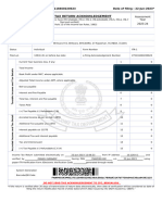 Indian Income Tax Return Acknowledgement: Acknowledgement Number:275118460220623 Date of Filing: 22-Jun-2023