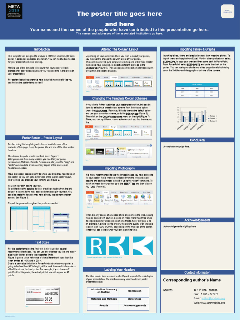 A0 Poster Template Guide | PDF | Page Layout | Typefaces