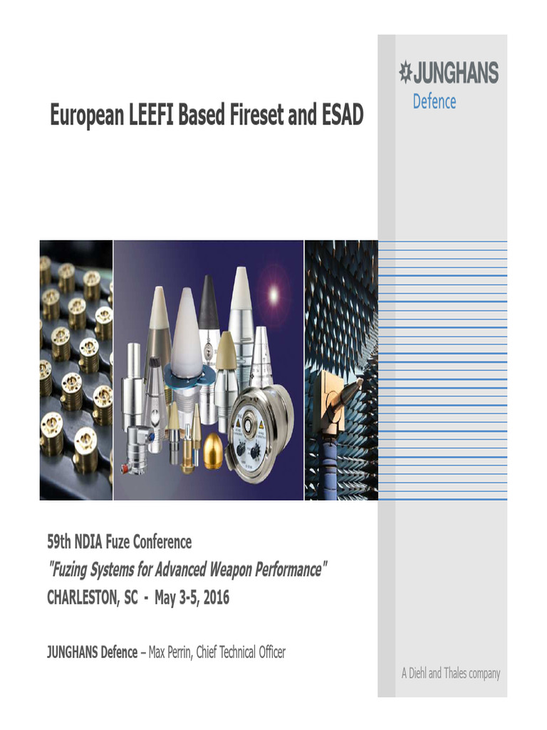 Junghans Defence: LEEFI Fuze Innovations | PDF | Fuze | Ammunition