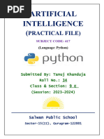 G-9 AI Practical Assessment (Python) 2023-24