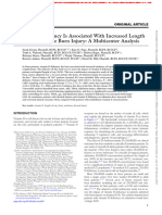 Vitamin D Deficiency Is Associated With Increased Length of Stay After Acute Burn Injury: A Multicenter Analysis