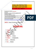 Paf Repeated Synonyms & Antonym by Asif Ali