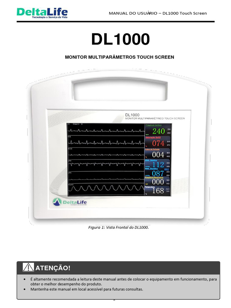 Manual do Monitor DL1000 Veterinário | PDF | Eletrocardiografia ...