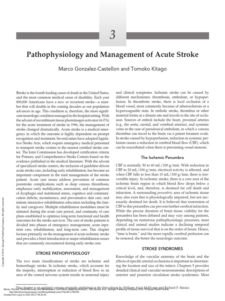 Stroke Recovery and Rehabilitation 2nd Edition - (Chapter 3 ...