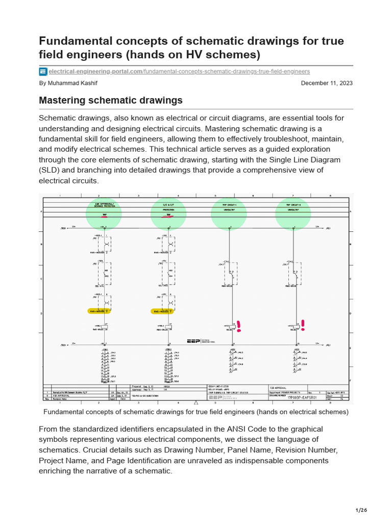 Mastering Schematic Drawings for Engineers | PDF | Transformer ...