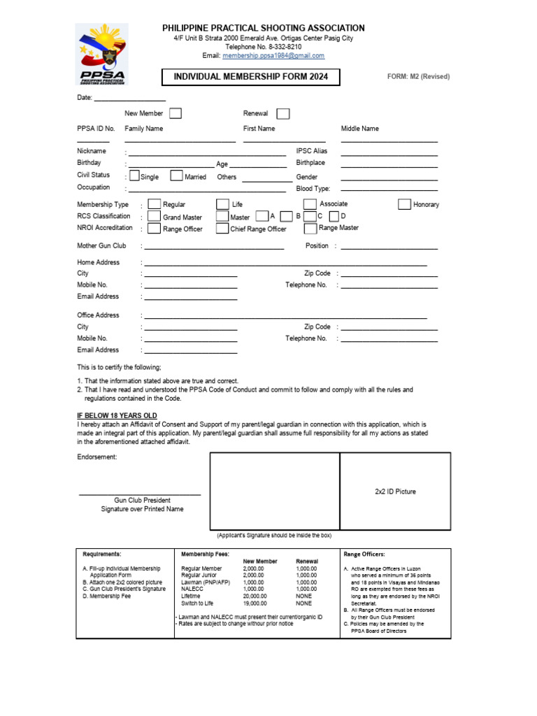 PPSA Individual Membership Form 2024 | PDF | Justice | Crime & Violence