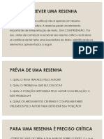 Instruções para Elaboração de Uma Boa Resenha