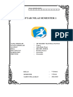 Daftar Nilai Kelas V SMT 1 K13 Rev 2017