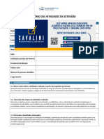 Relatório Das Atividades de Extensão - Cruzeiro Do Sul