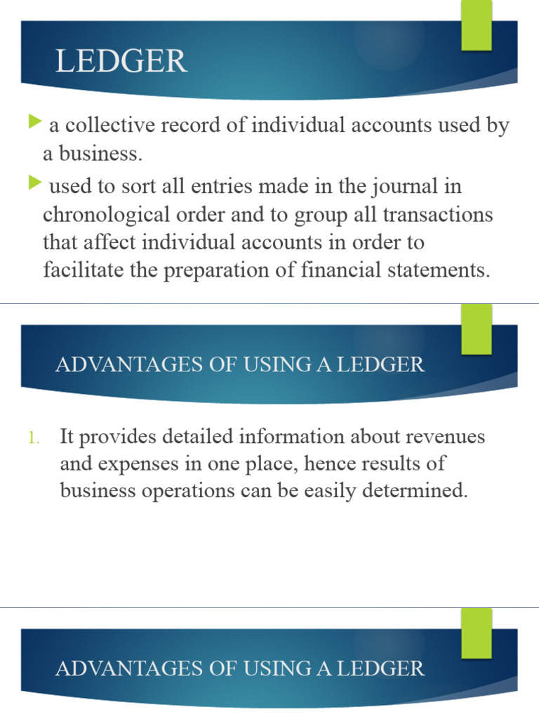 Ledger | PDF | Debits And Credits | Economies
