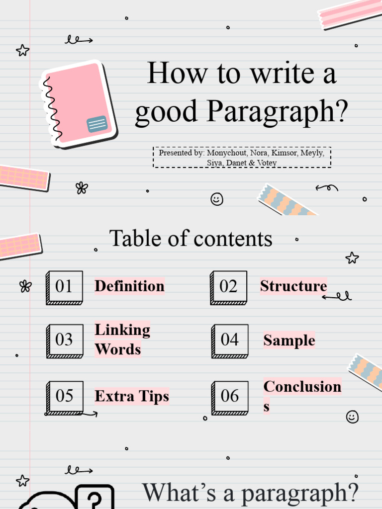 How to Write Effective Paragraphs | PDF | Sentence (Linguistics ...