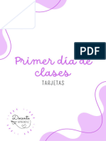 Tarjetas para El Primer Día de Clases