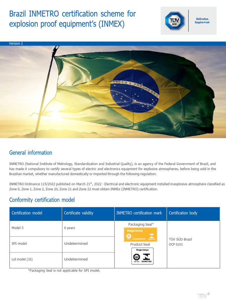 INMETRO Certification for Explosive Equipment | PDF | Certification