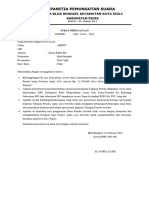 Format Surat Pernyataan Pembayaran Secara Tunai Honorarium