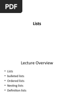 Lecture 3 Lists