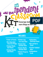 Indepdendent Clssroom Posters and Parent Letter