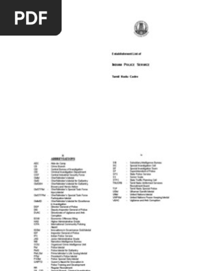 Establishment List Ips Officers Tamil Nadu Cadre Pdf Tamil Nadu Law Enforcement