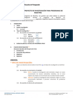 Propuesta de Proyecto de Investigacion para Programas de Maestria