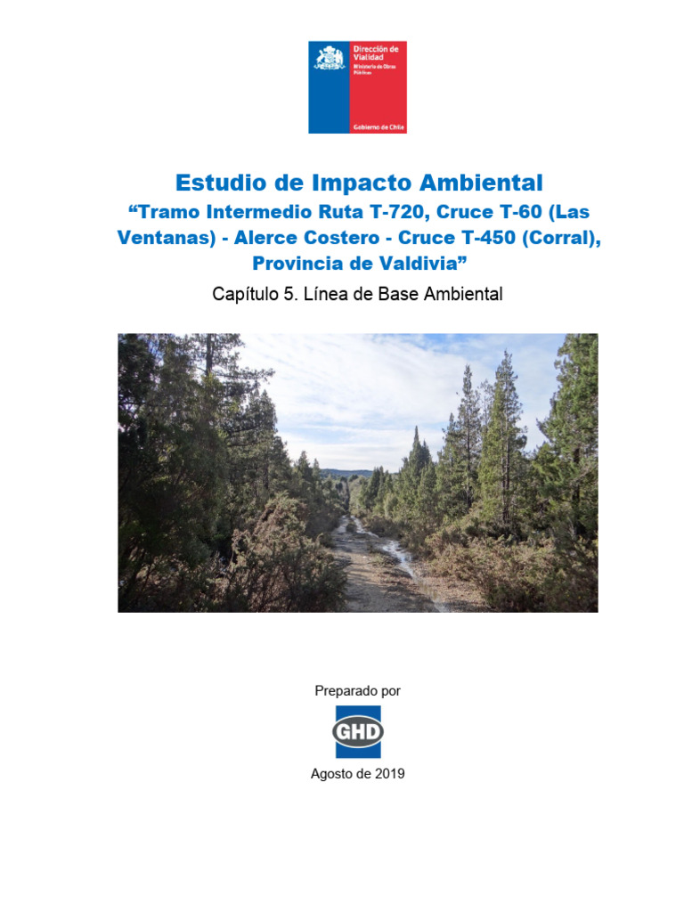 Línea Base Ambiental EIA Ruta T-720 | PDF | Clima | Evaluación de ...