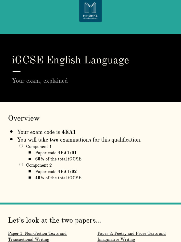 IGCSE English Language Exam Breakdown | PDF | Question | Communication
