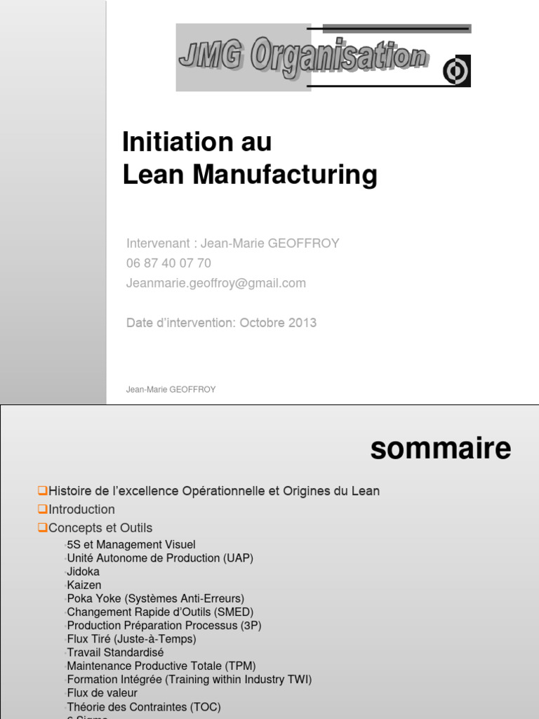02 Initiation Au Lean Manufacturing JmgOrg | PDF | Lean (production ...