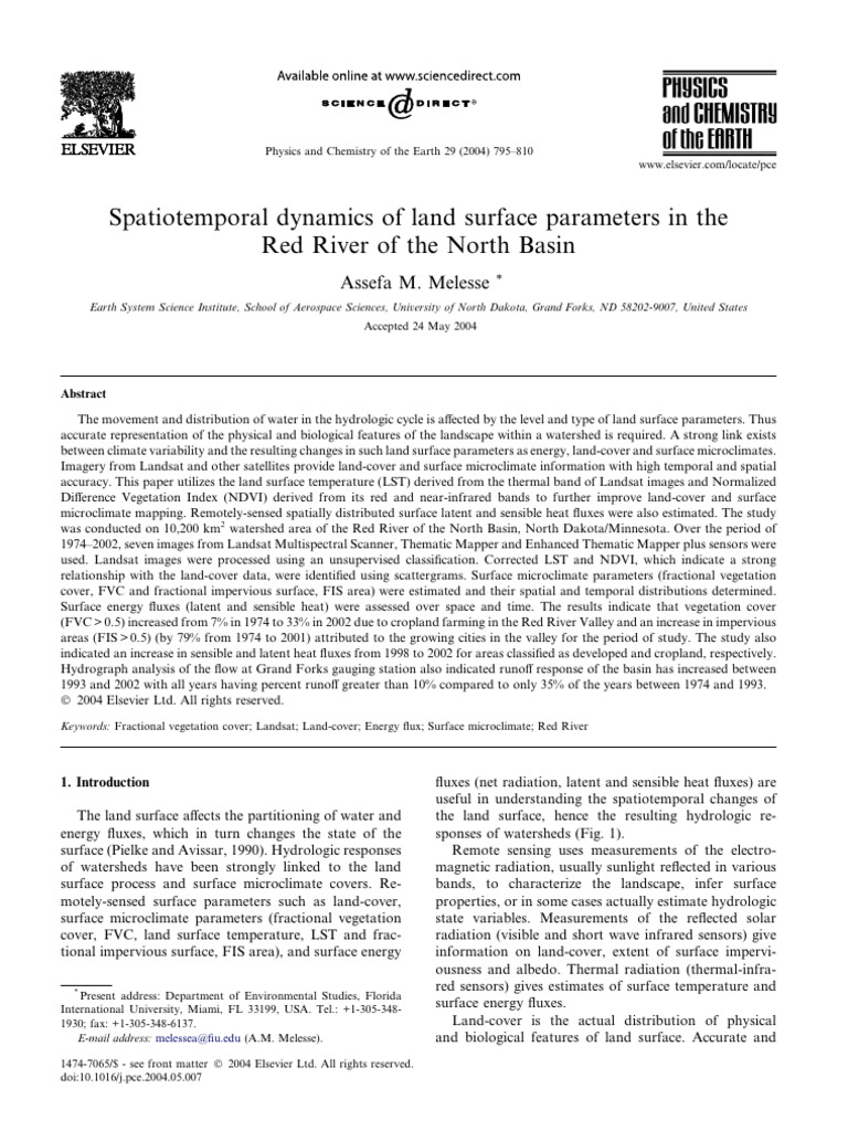 Spatiotemporal Dynamics of Land Surface | PDF | Earth Sciences ...
