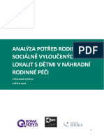 Analyza Potreb Rodin Ze Socialne Vyloucenych Lokalit S Detmi V Nahradni Rodinne Peci