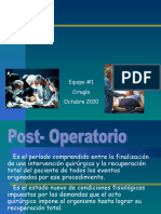 Post Otperatorio - PPT Mónica