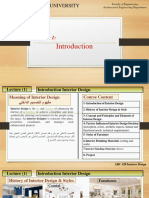 Lecture 1 Introduction Interior Design