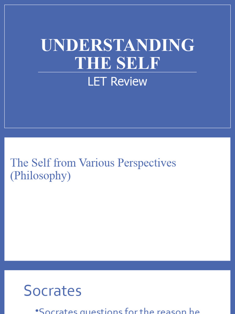 Understanding The Self Lecture Pdf Identity Social Science Soul