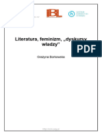 Borkowska, Literatura, Feminizm, Dyskursy Władzy