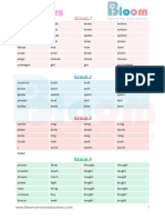 Los Verbos Irregulares en Ingles PDF Con Ejercicios PDF