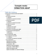 Compte Rendu (Formation ABAP)