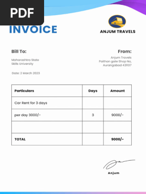 Blue Modern Professional Business Invoice