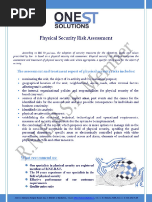 Physical Security Risk Assessment