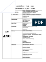 1º Ano - Conteúdos - Tcae